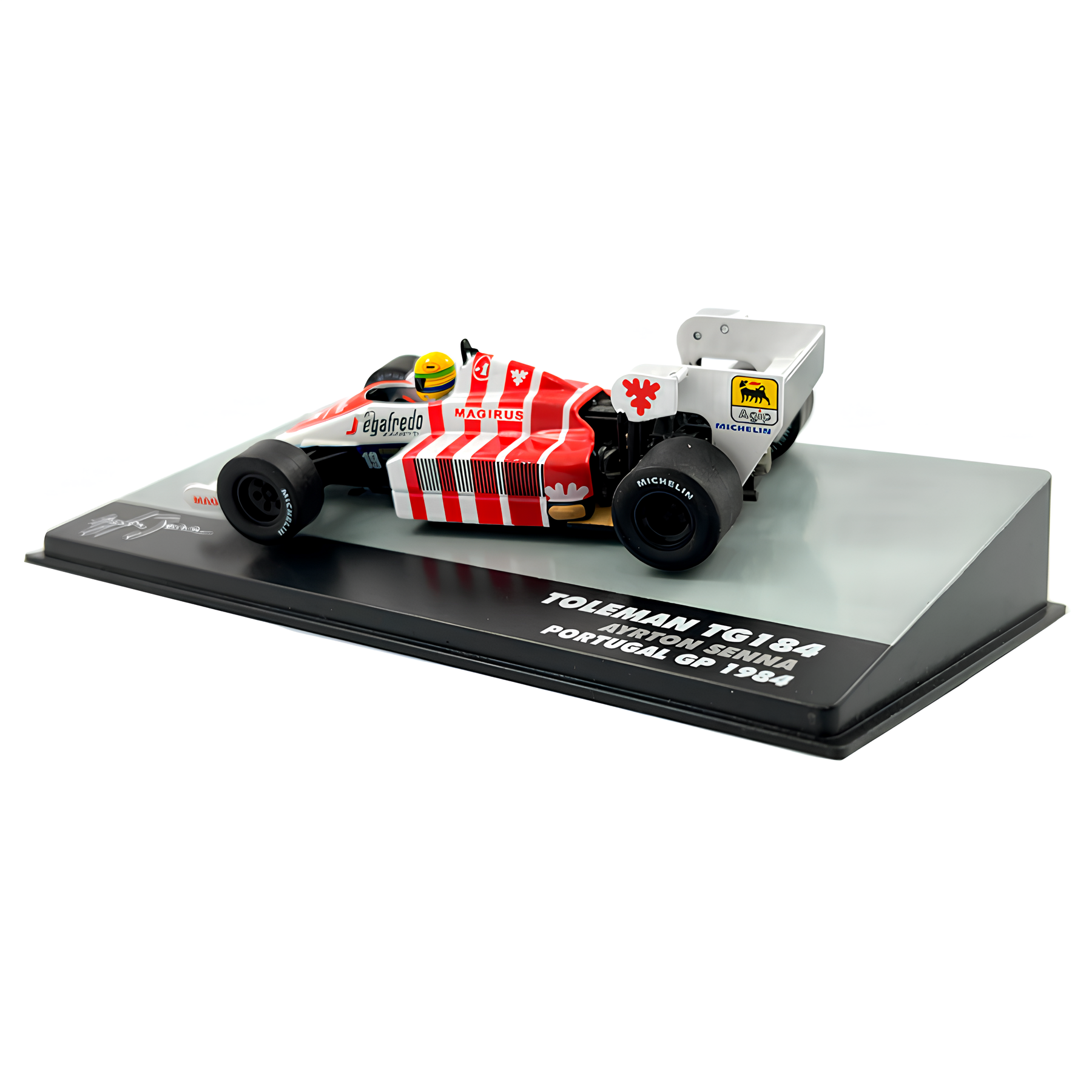 LANÇAMENTO (1984) F1 Miniatura Toleman TG 184 Ayrton S. 1:43