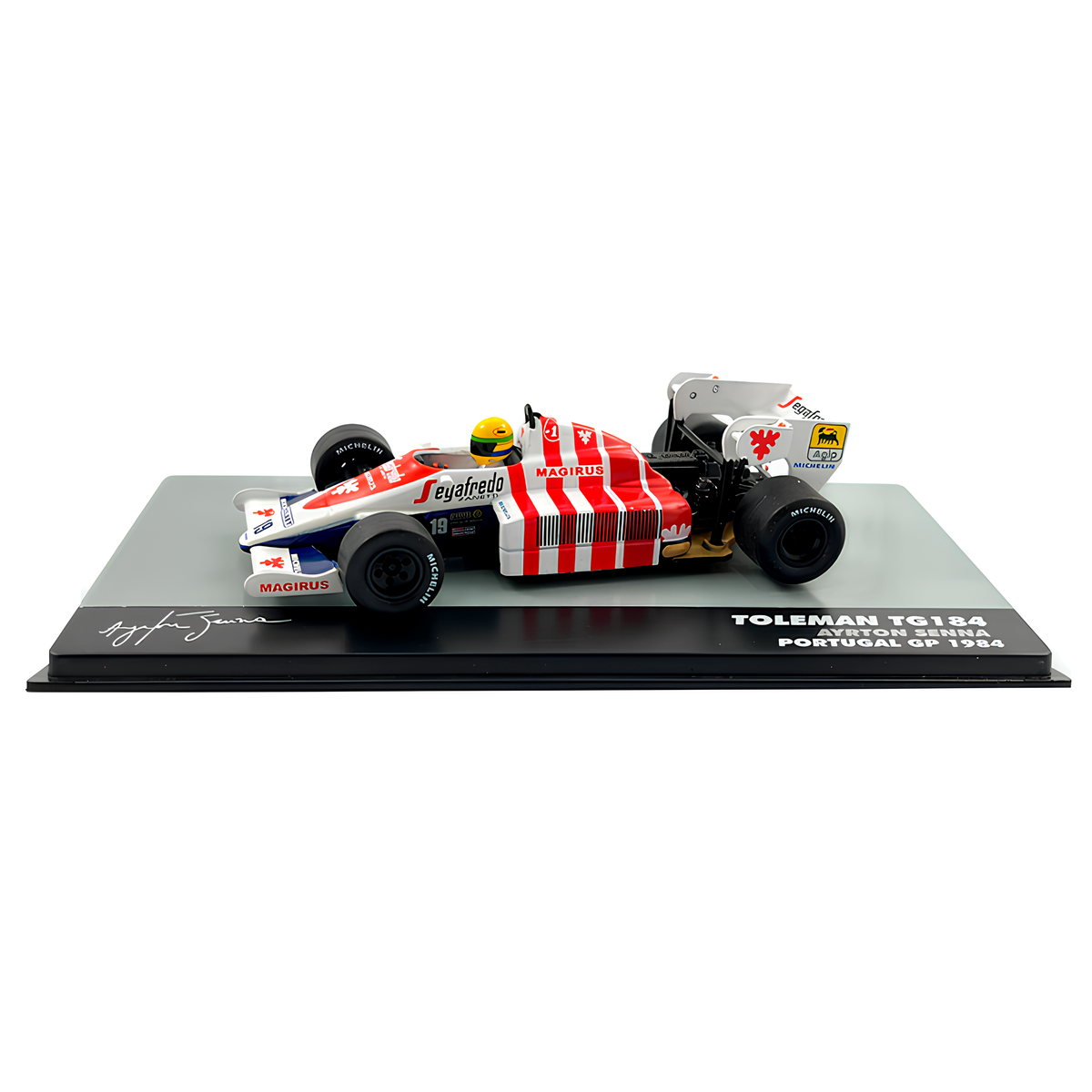 LANÇAMENTO (1984) F1 Miniatura Toleman TG 184 Ayrton S. 1:43