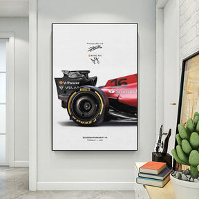 Pôster / Quadros Decorativos Scuderia Ferrari Fórmula 1