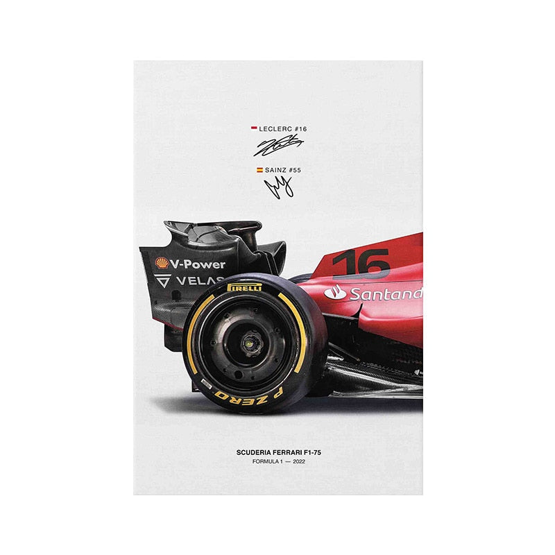 Pôster / Quadros Decorativos Scuderia Ferrari Fórmula 1