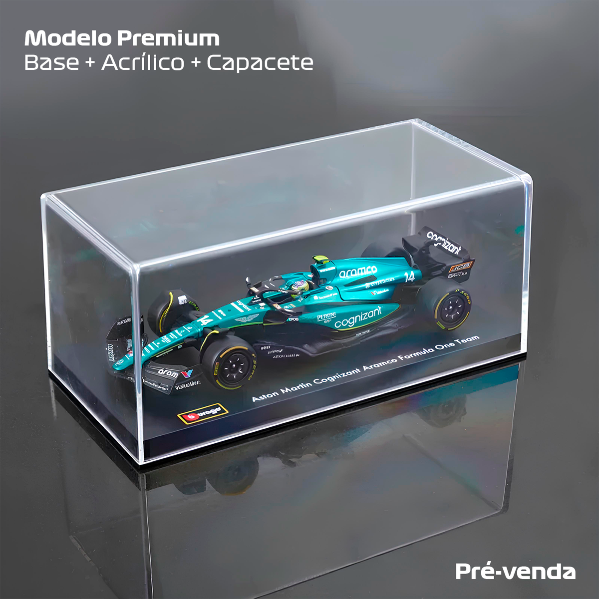 LANÇAMENTO (2023) F1 Miniatura Aston Martin A. AMR23 #14 Fernando Alonso 1:43