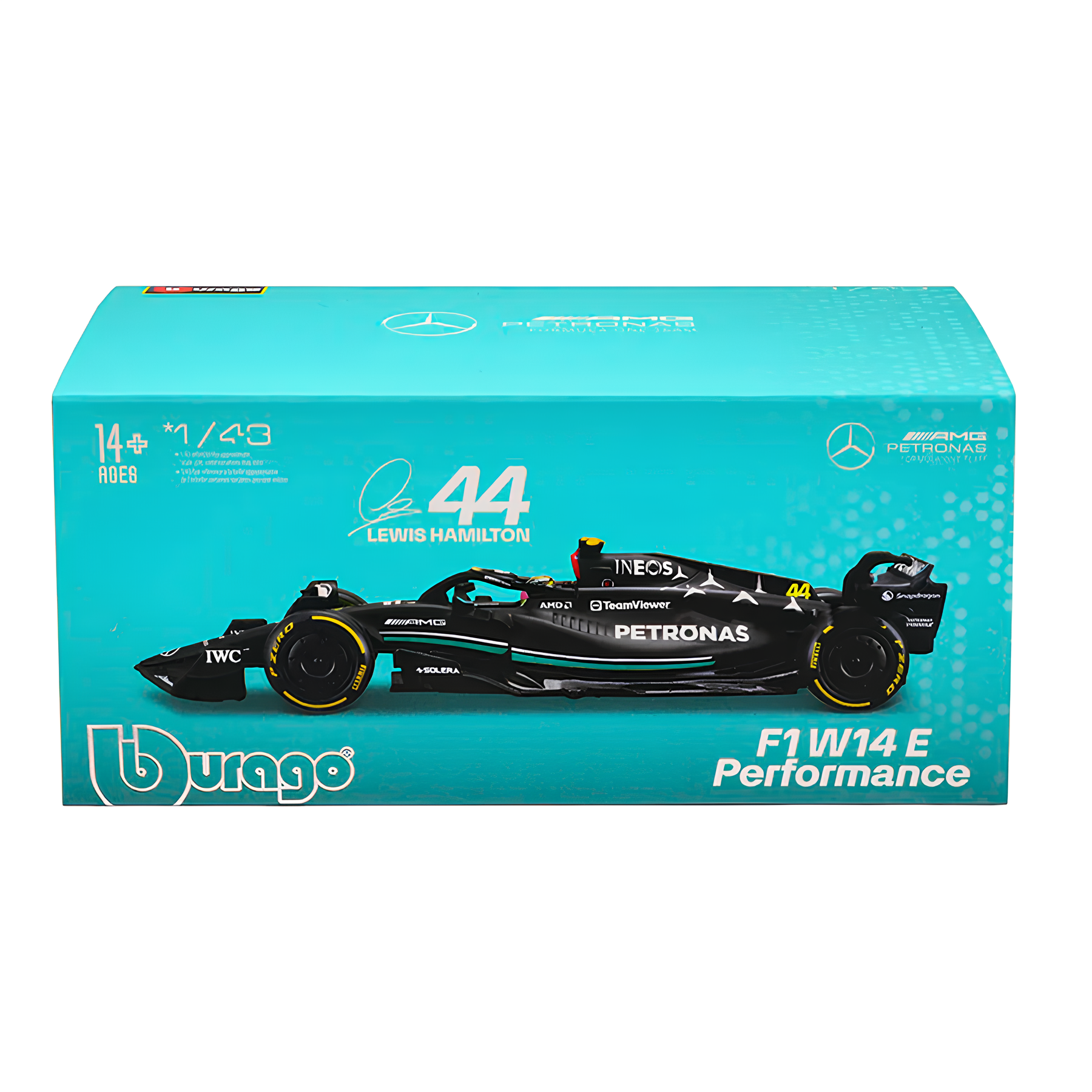 LANÇAMENTO (2023) F1 Miniatura Mercedes-AMG W14 #44 Lewis Hamilton 1:43